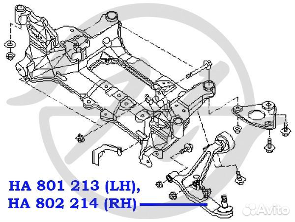 Рычаг передней подвески, левый (t30)