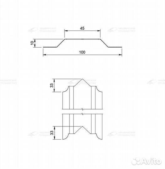 Евроштакетник (Штакетник) Ш-100