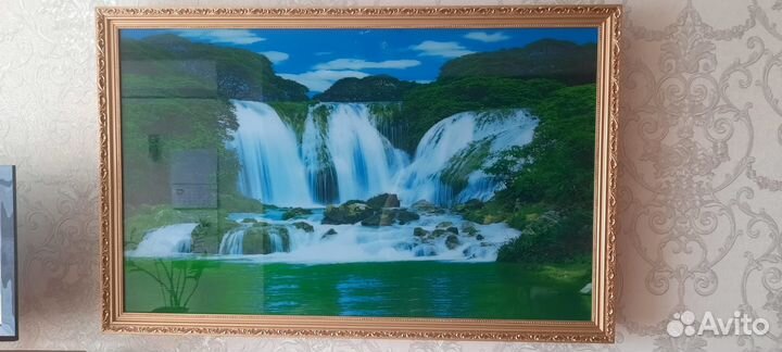 Картина водопад с подсветкой и звуком