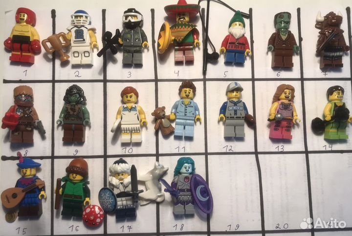 Минифигурки Лего самых разных серий обн 24.06