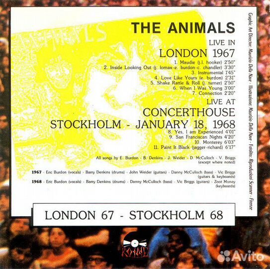 Animals - london 67 - stockholm 68 (1 CD)