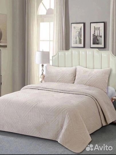 Покрывало с наволочками евро велюр романс