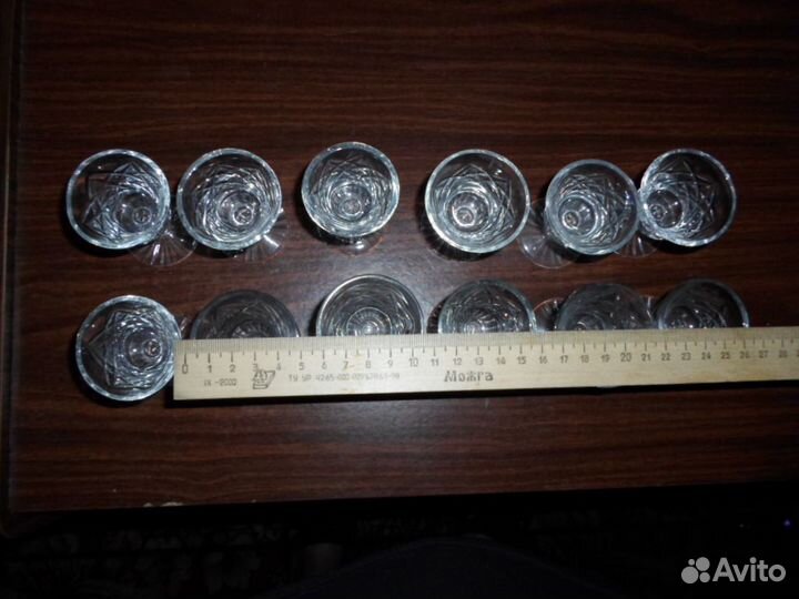 Набор хрустальных рюмок 12 штук