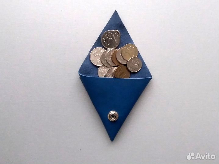 Кошелёк Монетница чехол для наушников натур. кожа