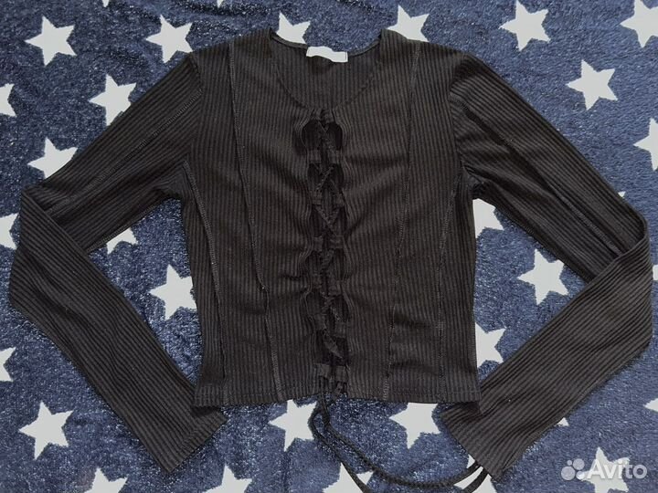 Топ на завязках черный