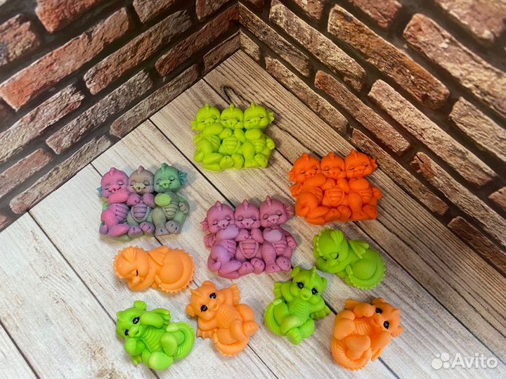 Мыло ручной работы дракончик и мандарины