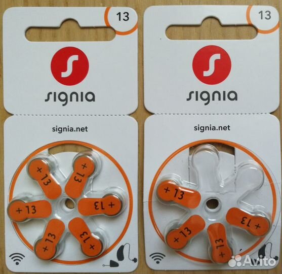 Батарейки Signia 13 (PR48) для слухового аппарата