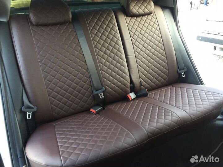 Чехлы на сиденья Киа Рио 4 Экокожа Ромб