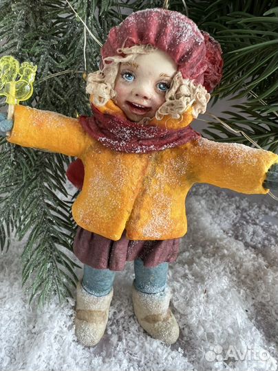 Ватная елочная игрушка советская СССР