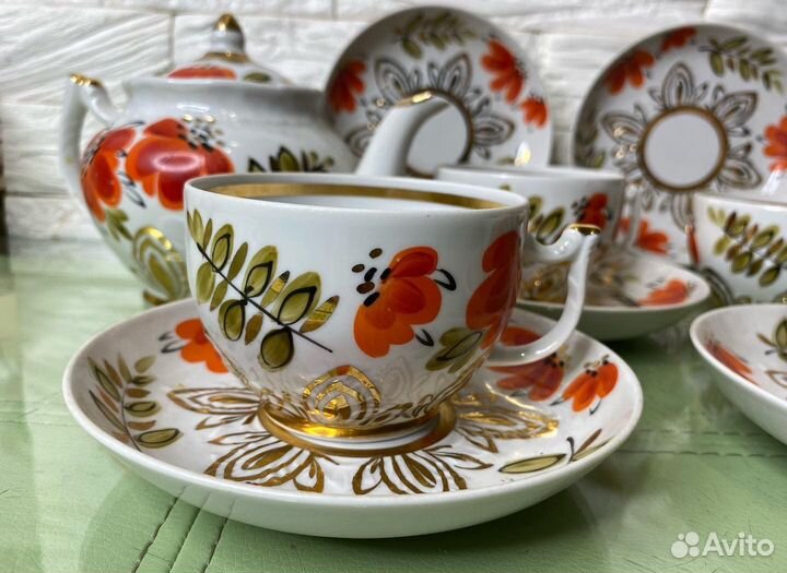 Чайный сервиз Маки Вербилки СССР