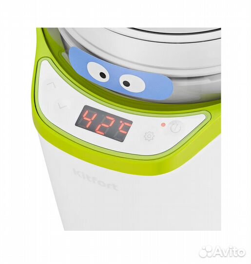 Йогуртница Kitfort кт-2077-2, белый, салатовый