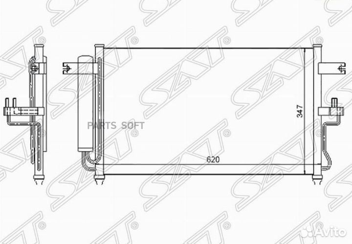 Радиатор кондиционера Хендай Акцент АКПП
