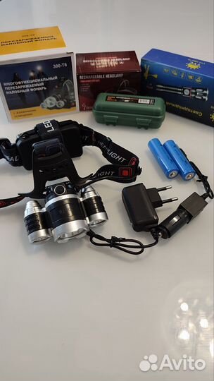 Налобный фонарь аккумуляторный