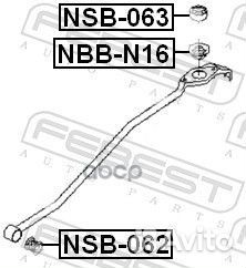 Втулка кулисы кпп NSB063 Febest