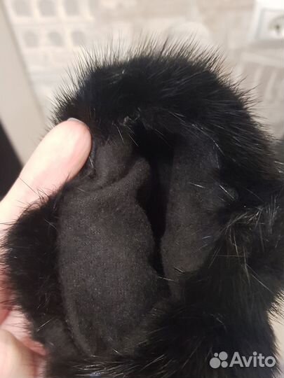 Варежки из меха норки
