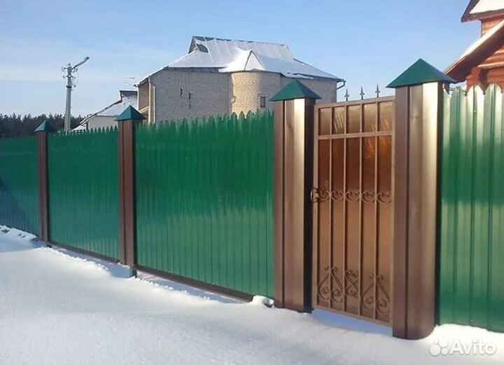 Забор металлический цена за метр быстро