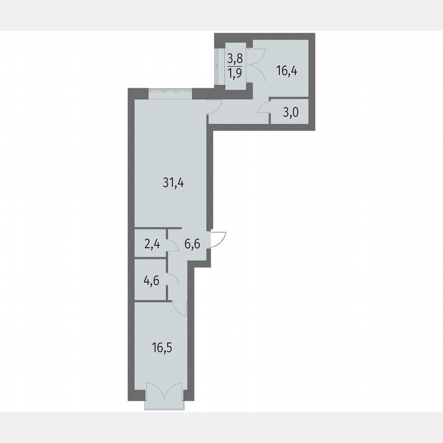 2-к. квартира, 82,8 м², 13/13 эт.