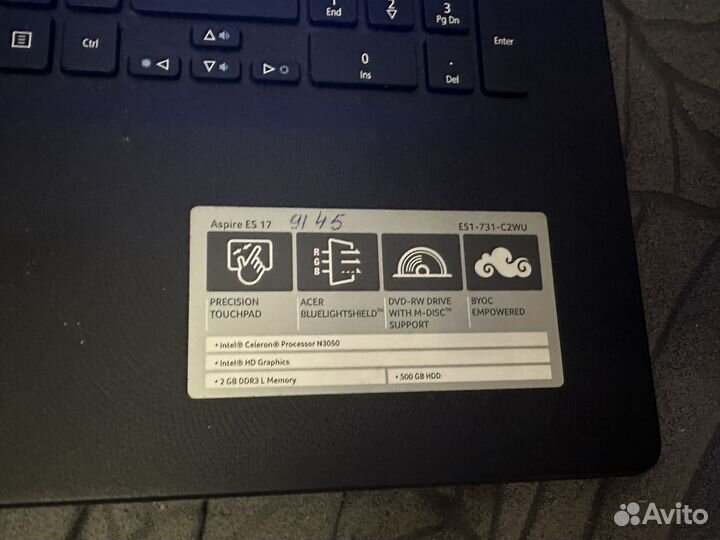 Acer aspire es1-731 17 дюймов