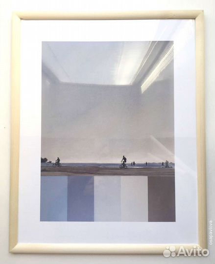 Постер в раме 40х50 море и велосипеды