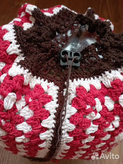 Шапка вязанная под хвост, дреды