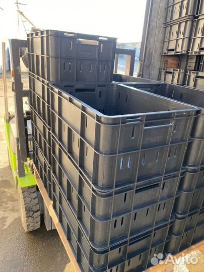 Ящики пластиковые Мясо Колбасные Пищевые 600х400х2