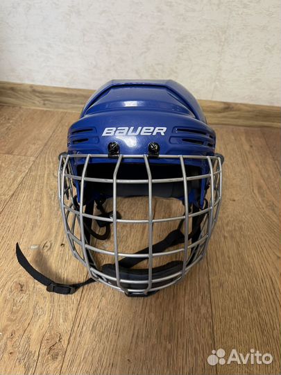 Шлем хоккейный синий детский/подростковый