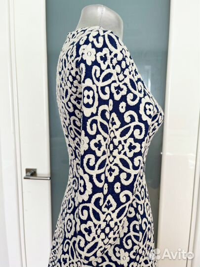 Тёплое синее платье