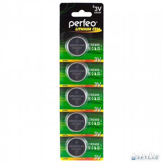 Perfeo CR2450/5BL Lithium Cell (5 шт. в уп-ке)