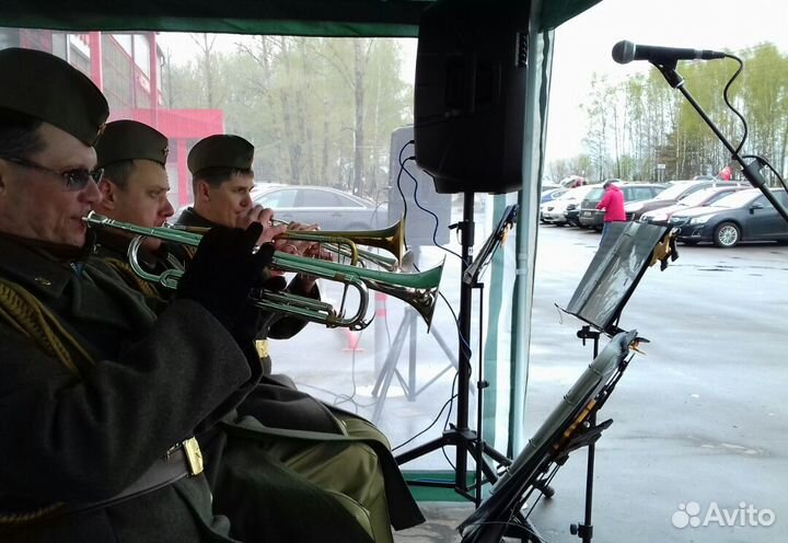 Музыканты на майские праздники. Оркестр. Концерт