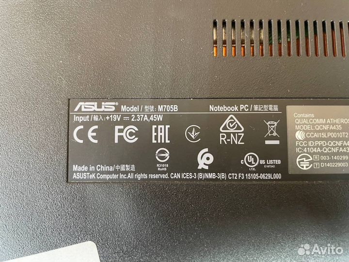 Asus M705B в разбор