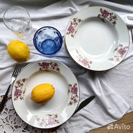 Тарелки фарфор japan СССР розы