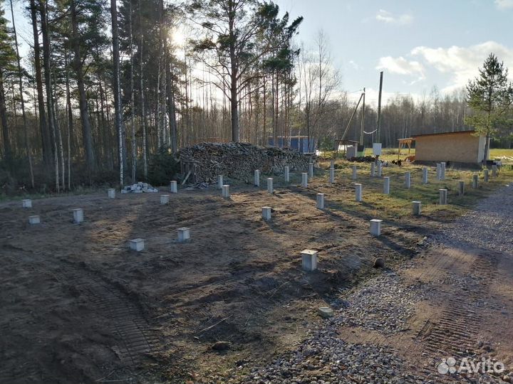 Железобетонные сваи с установкой