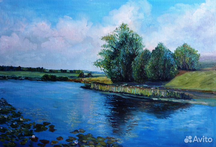 Картина маслом на холсте пейзаж