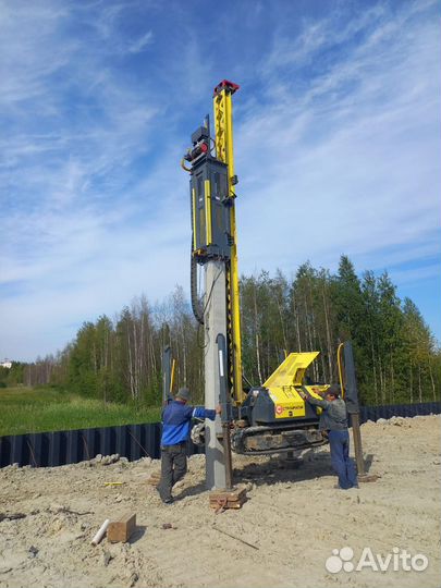 Установка свай жб