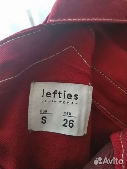 Джинсовое Платье комбинезон красное