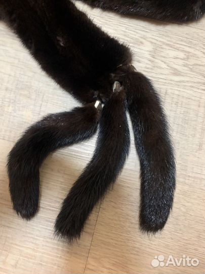 Пояс из коричневой норки