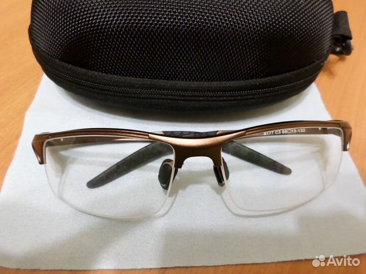 Оправа элитные крутые очки мужские цв. коричневый