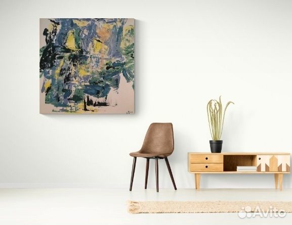 Картина маслом на холсте большая абстракция