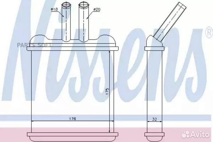 Радиатор отопителя daewoo assol (1997) 1.3