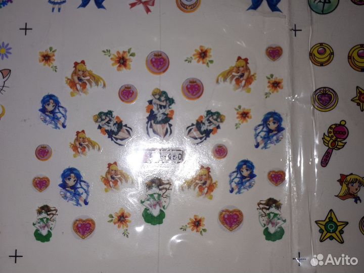 Наклейки для ногтей сейлор мун. Sailor moon
