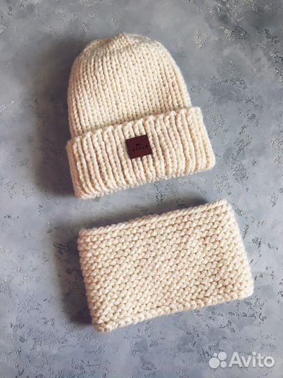 Комплект шапка+снуд