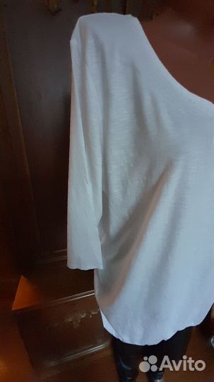 Блузка белая - хлопок 50, модал 50. 56-60