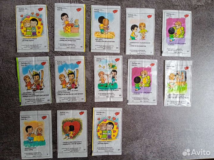 Вкладыши от жвачек love is