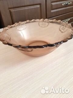 Вазы из цветного стекла и хрустальная -СССР