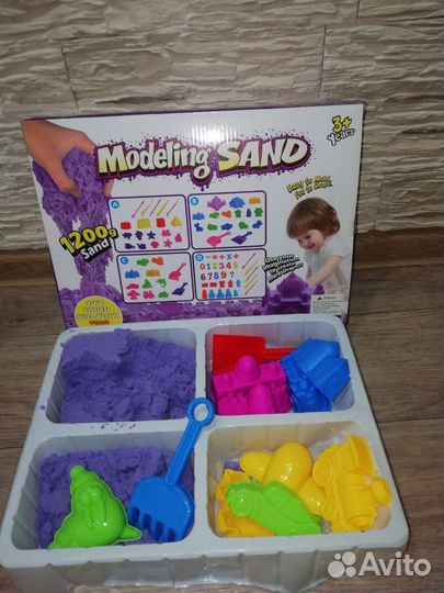 Кинетический песок с формочками