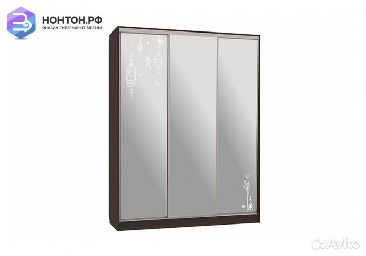 Шкаф-купе Бассо 4-600 птицы венге