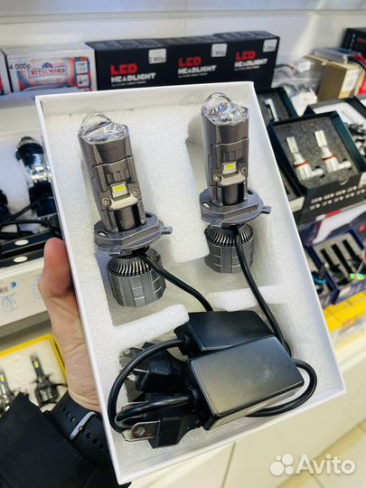 Светодиодные LED лампы с линзой H4