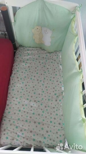 Приставная кроватка polini kids