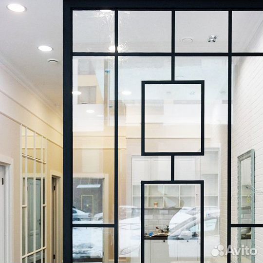 Межкомнатная перегородка из алюминия книжка