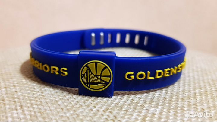 Силиконовый регулируемый браслет NBA Golden State
